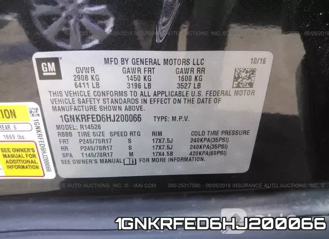 1GNKRFED6HJ200066 фото 10