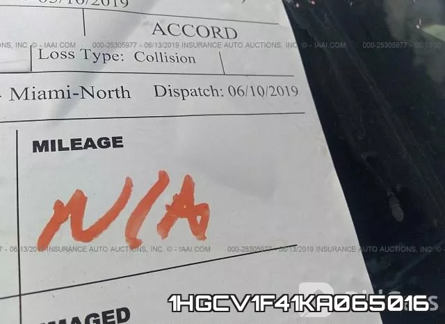 1HGCV1F41KA065016 фото 8