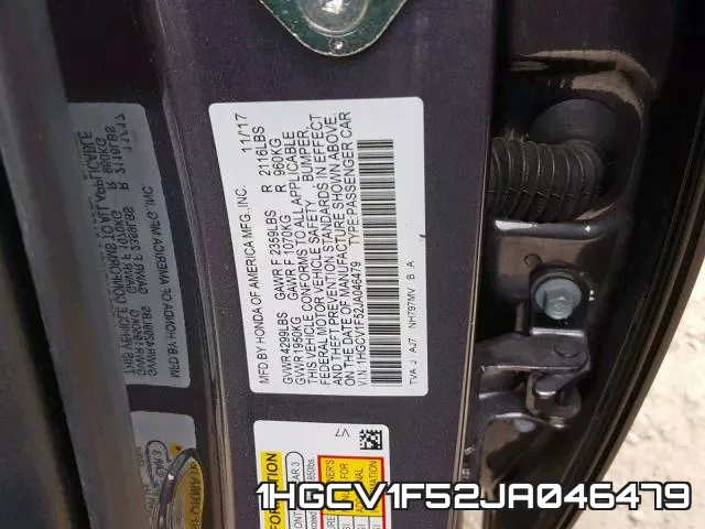 1HGCV1F52JA046479 фото 2