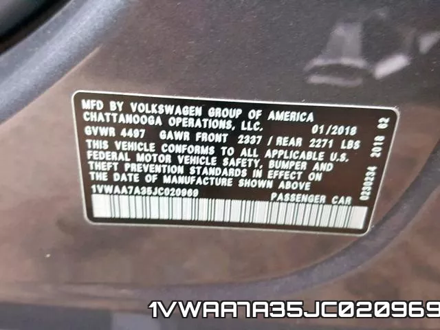 1VWAA7A35JC020969 фото 2