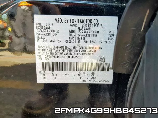 2FMPK4G99HBB45273 фото 2