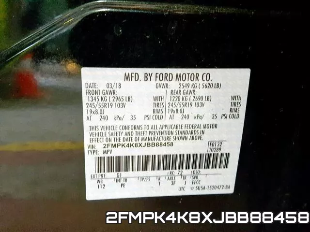 2FMPK4K8XJBB88458 фото 2