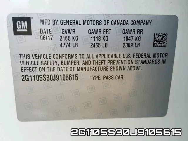 2G1105S30J9105615 фото 2