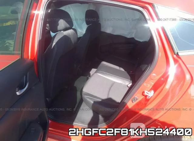 2HGFC2F81KH524400 фото 9