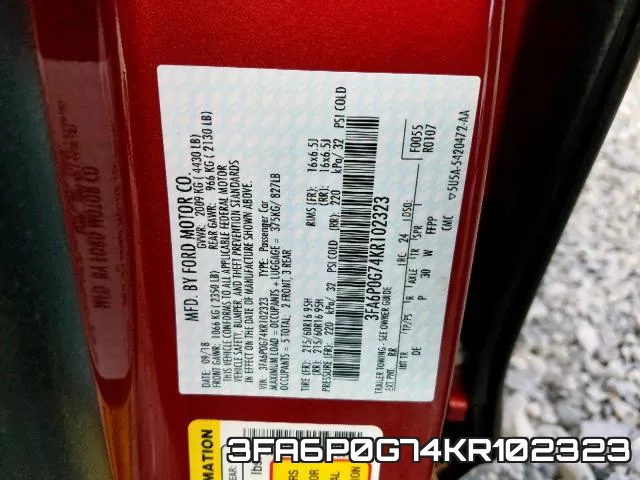 3FA6P0G74KR102323 фото 2
