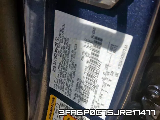 3FA6P0G75JR217477 фото 2
