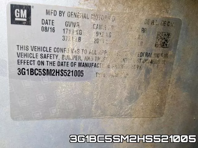 3G1BC5SM2HS521005 фото 2
