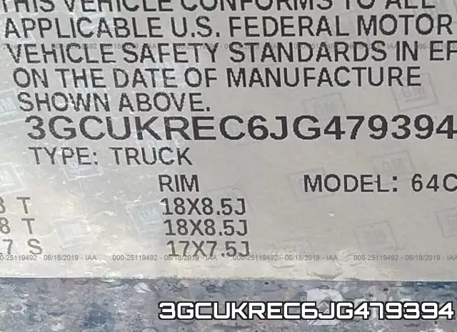 3GCUKREC6JG479394 фото 10