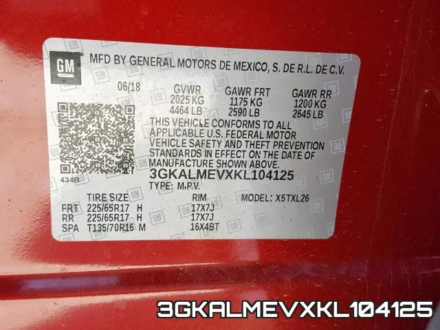 3GKALMEVXKL104125 фото 2