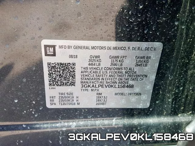 3GKALPEV0KL158468 фото 2