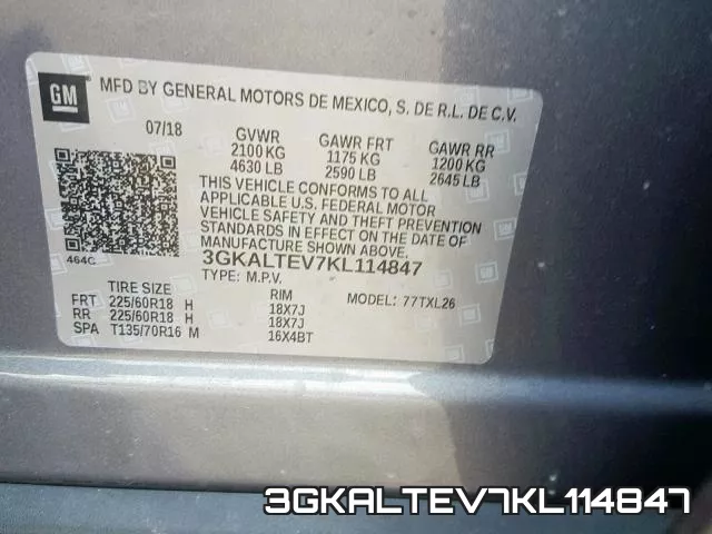 3GKALTEV7KL114847 фото 2