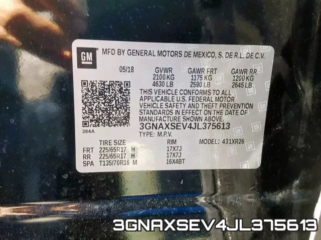 3GNAXSEV4JL375613 фото 2