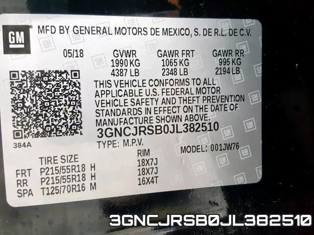 3GNCJRSB0JL382510 фото 2