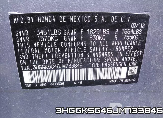 3HGGK5G46JM733846 фото 10
