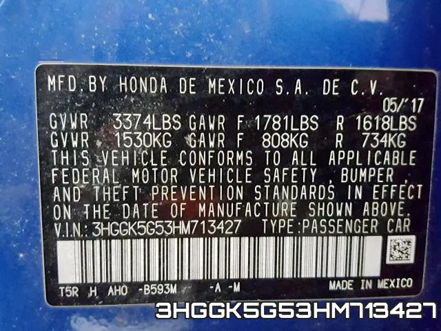 3HGGK5G53HM713427 фото 2