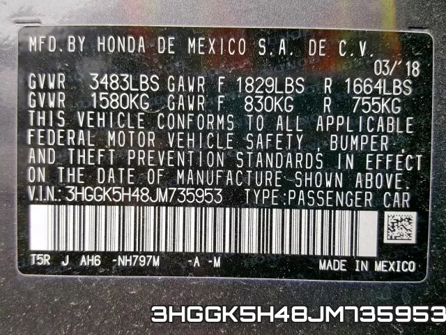 3HGGK5H48JM735953 фото 2