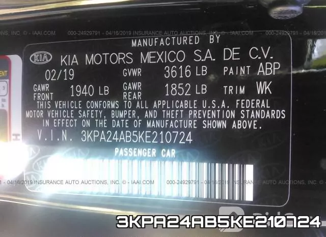 3KPA24AB5KE210724 фото 10