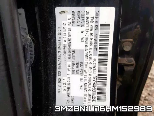 3MZBN1U76HM152989 фото 2