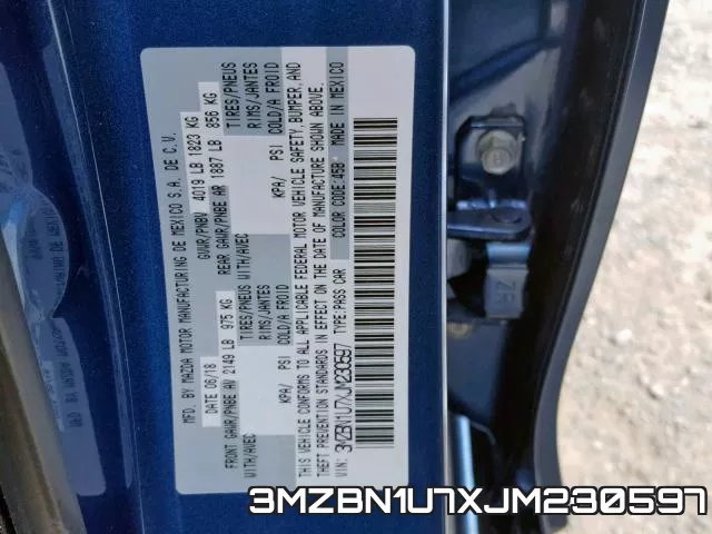 3MZBN1U7XJM230597 фото 2
