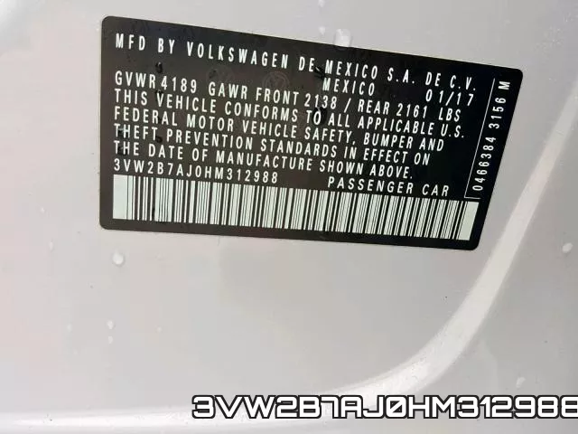 3VW2B7AJ0HM312988 фото 2