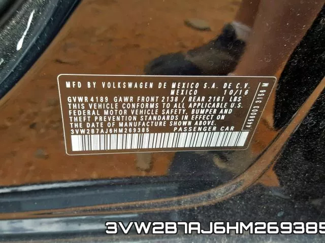 3VW2B7AJ6HM269385 фото 2
