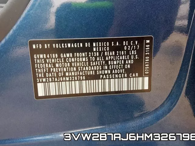 3VW2B7AJ6HM326796 фото 2