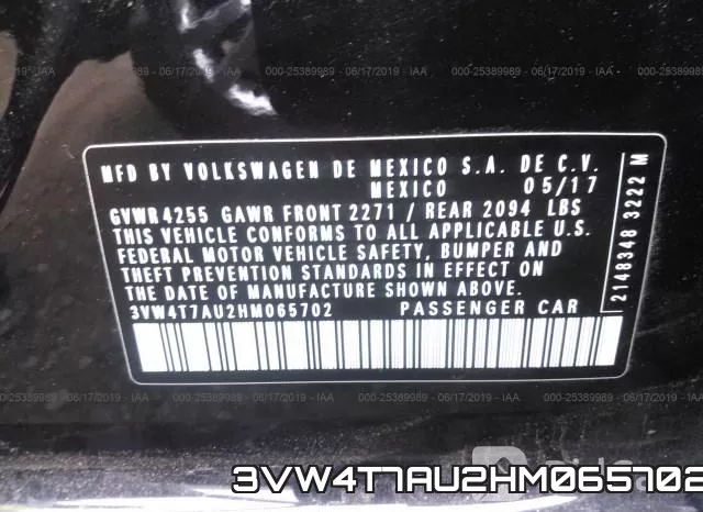 3VW4T7AU2HM065702 фото 10