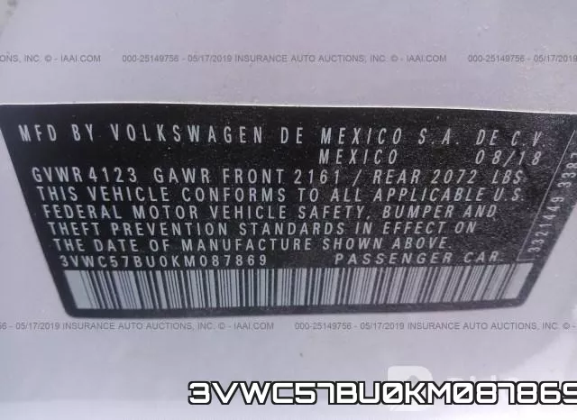 3VWC57BU0KM087869 фото 10