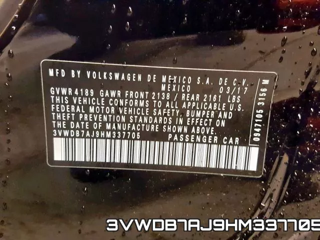 3VWDB7AJ9HM337705 фото 2