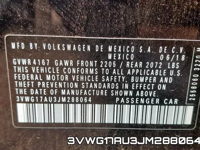 3VWG17AU3JM288064 фото 2