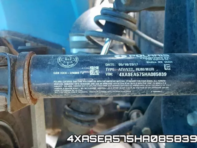 4XASEA575HA085839 фото 2