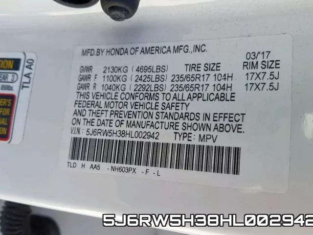 5J6RW5H38HL002942 фото 2