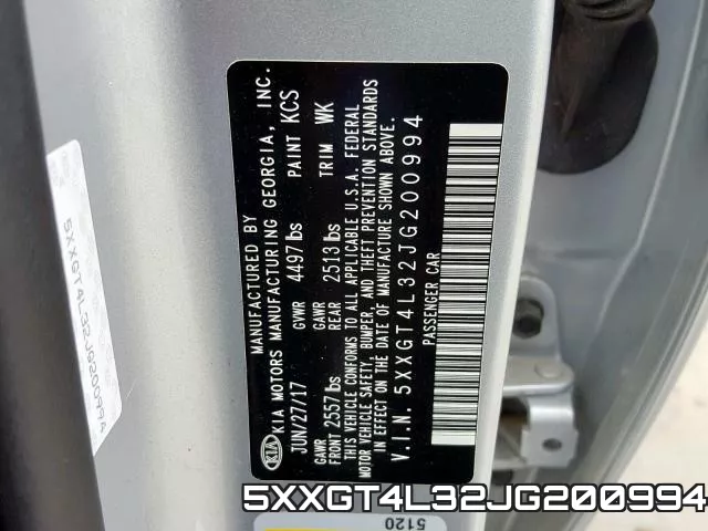 5XXGT4L32JG200994 фото 2