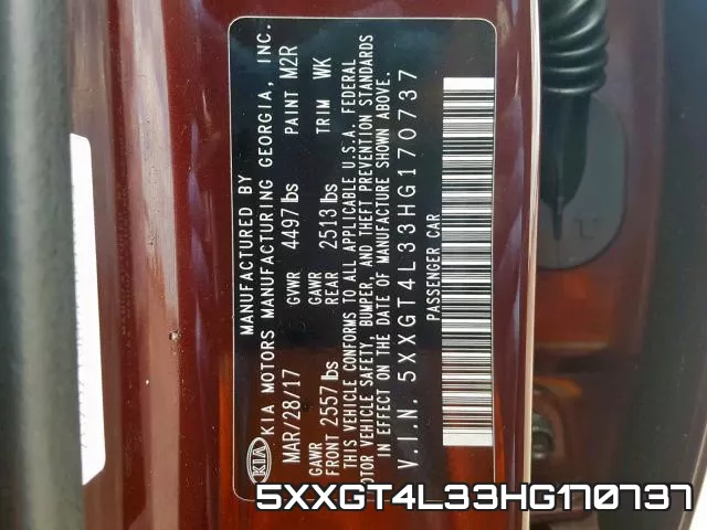 5XXGT4L33HG170737 фото 2