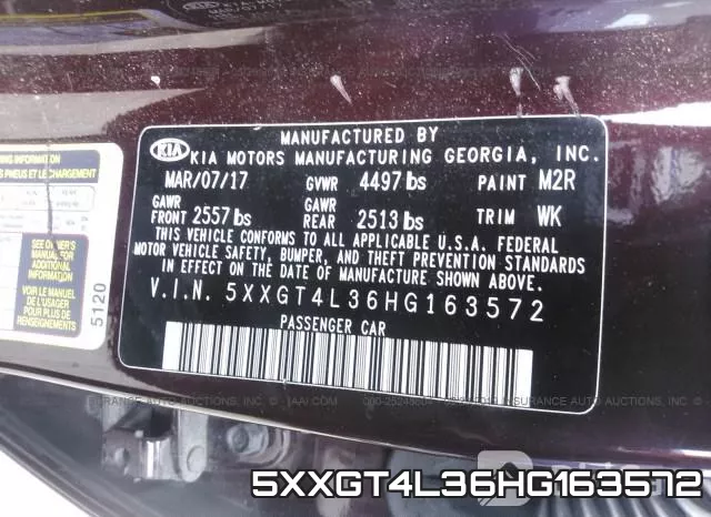 5XXGT4L36HG163572 фото 10