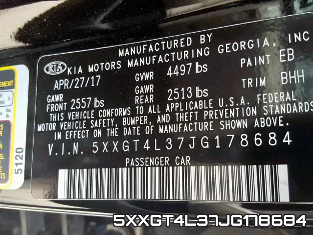 5XXGT4L37JG178684 фото 2