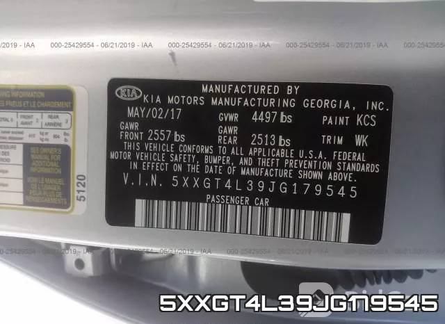 5XXGT4L39JG179545 фото 10