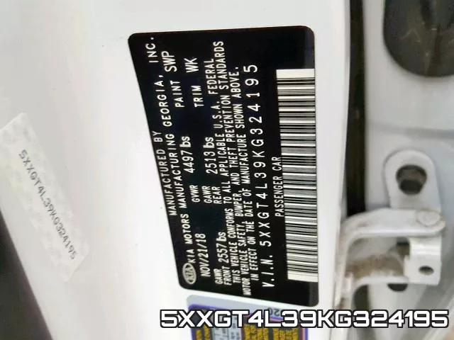 5XXGT4L39KG324195 фото 2