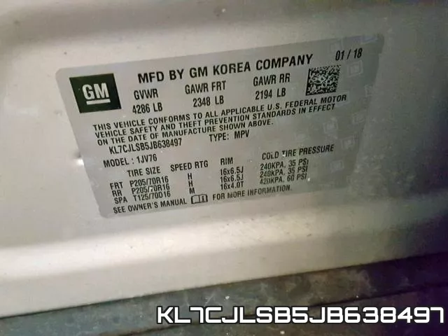 KL7CJLSB5JB638497 фото 2
