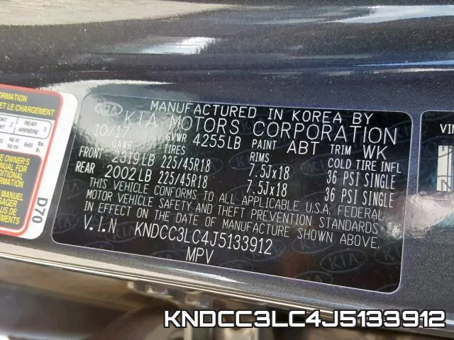KNDCC3LC4J5133912 фото 2
