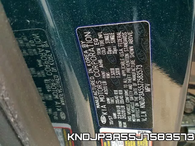 KNDJP3A55J7583573 фото 2