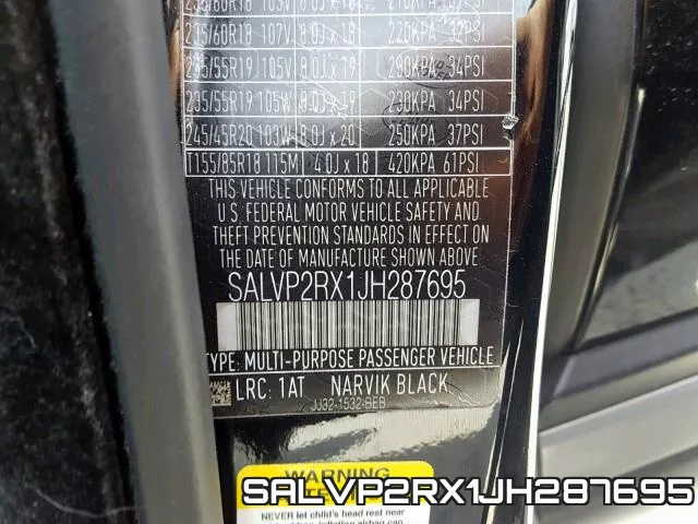 SALVP2RX1JH287695 фото 2