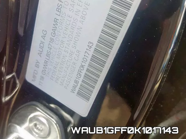 WAUB1GFF0K1017143 фото 2