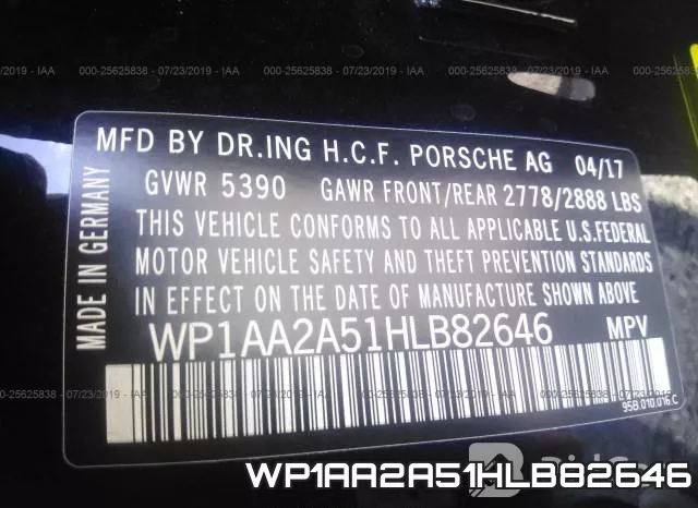 WP1AA2A51HLB82646 фото 9