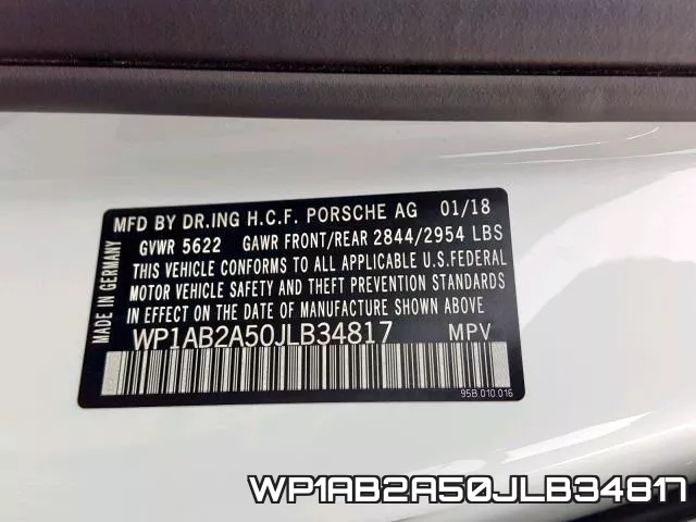 WP1AB2A50JLB34817 фото 2