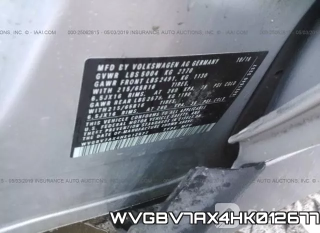 WVGBV7AX4HK012677 фото 9