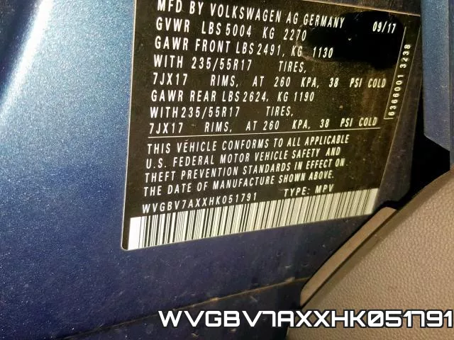 WVGBV7AXXHK051791 фото 2