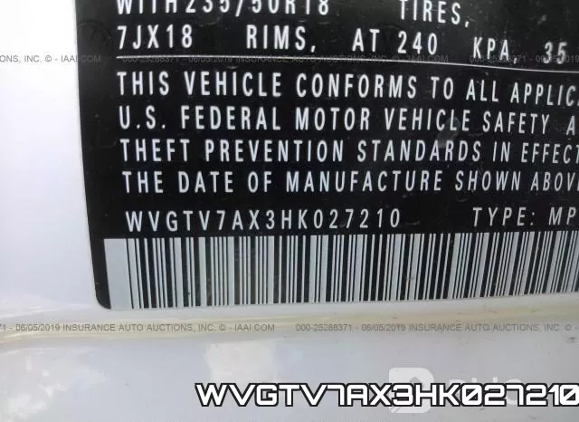 WVGTV7AX3HK027210 фото 10