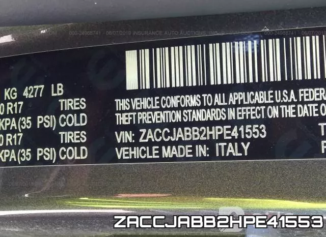 ZACCJABB2HPE41553 фото 10