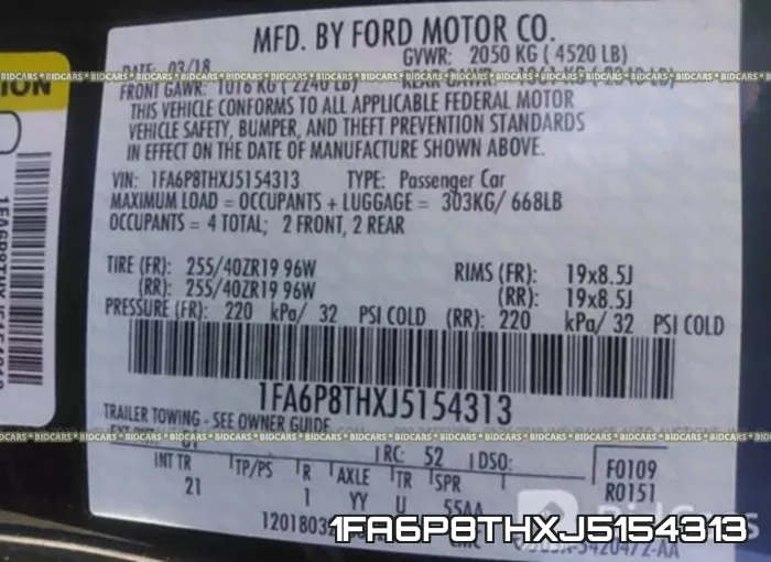 1FA6P8THXJ5154313 фото 10